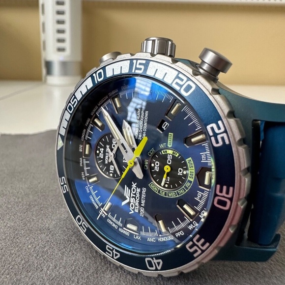 Vostok-Europe Expedition Everest Underground Quartz Alarm Watch YM8J/597E546 - Picture 3 of 6